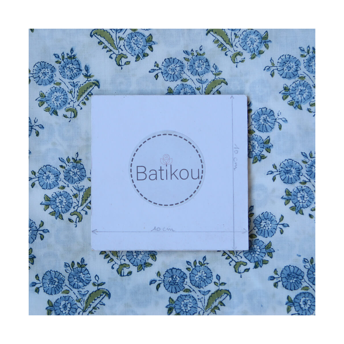 Anika - Tissu indien coton hand block traditionnel