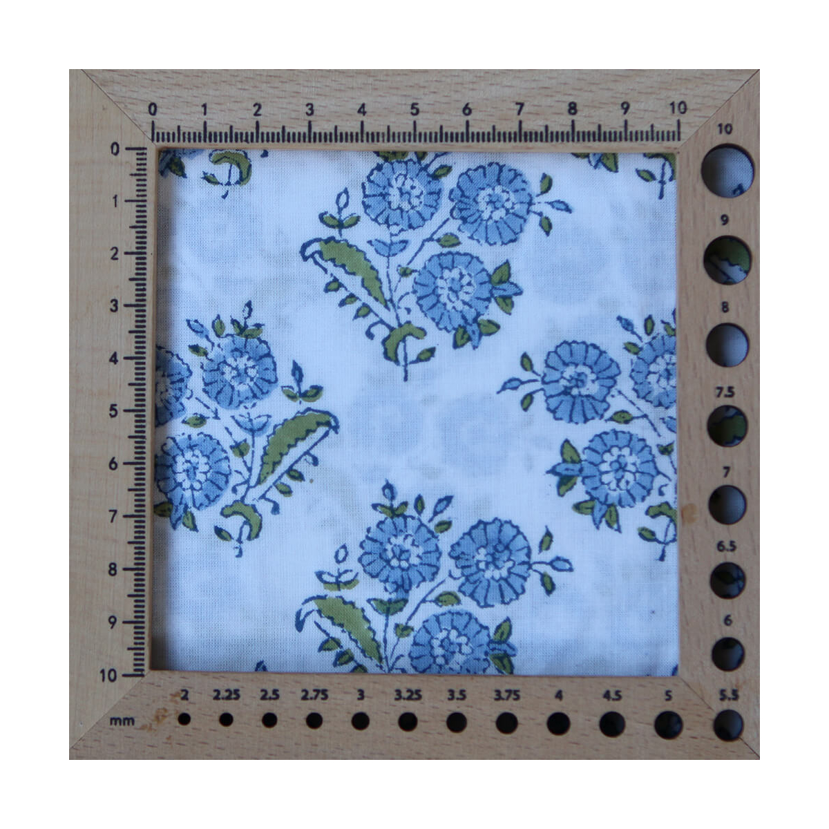 Anika - Tissu indien coton hand block traditionnel