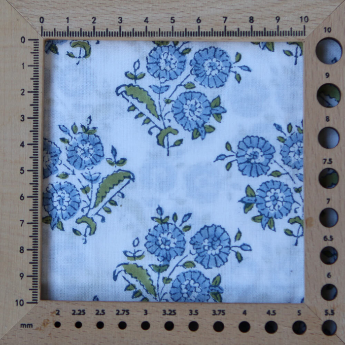 Anika - Tissu indien coton hand block traditionnel