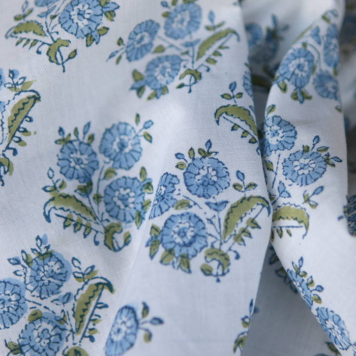 Anika - Tissu indien coton hand block traditionnel