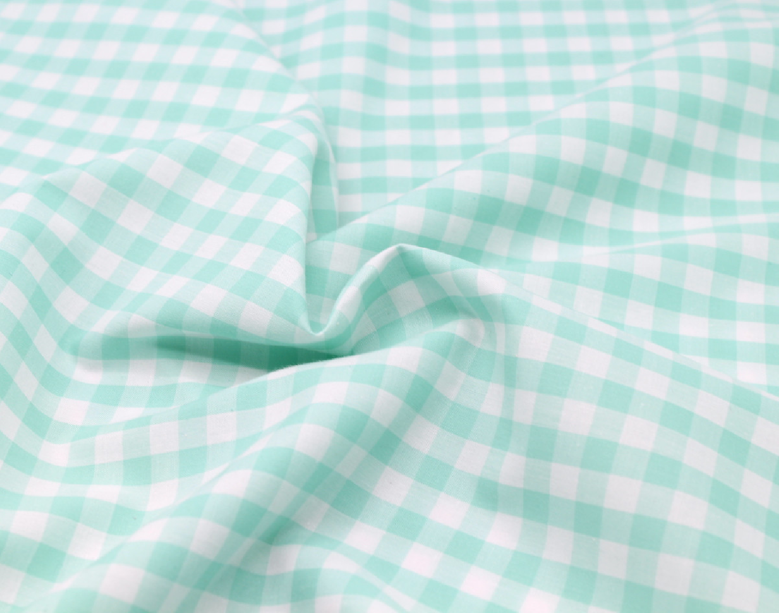 Coton vichy carreaux 10mm jade