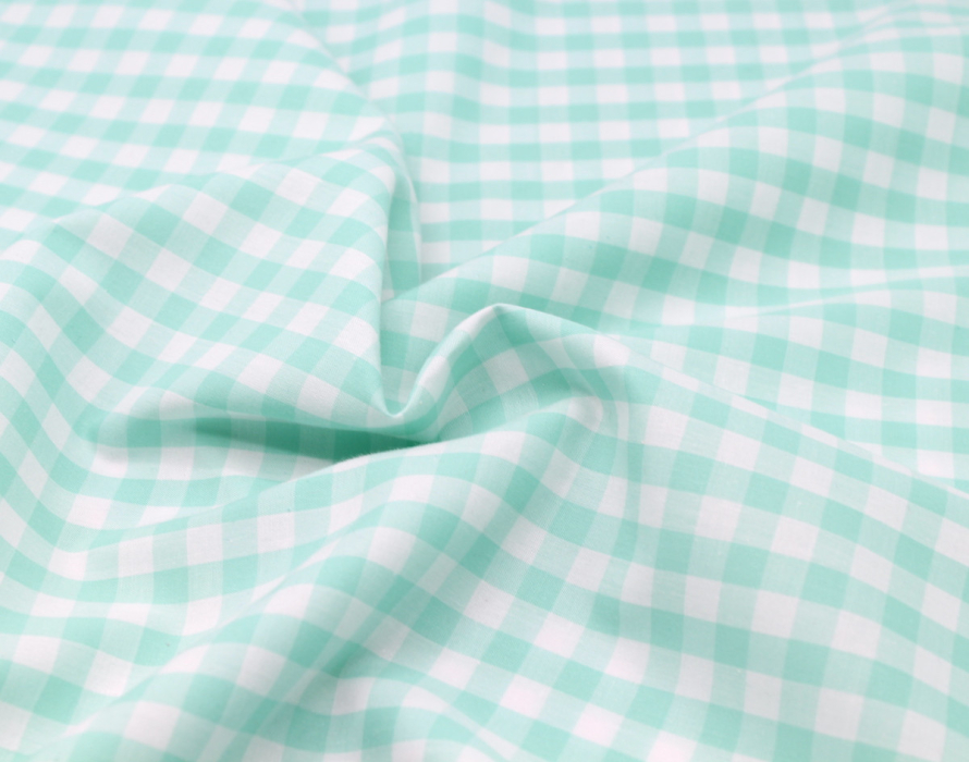 Coton vichy carreaux 10mm jade