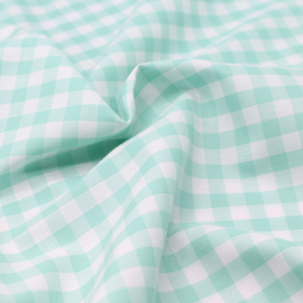 Coton vichy carreaux 10mm jade
