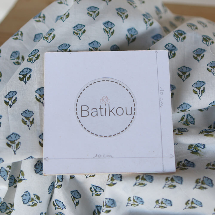 Anika B - Tissu indien coton hand block traditionnel