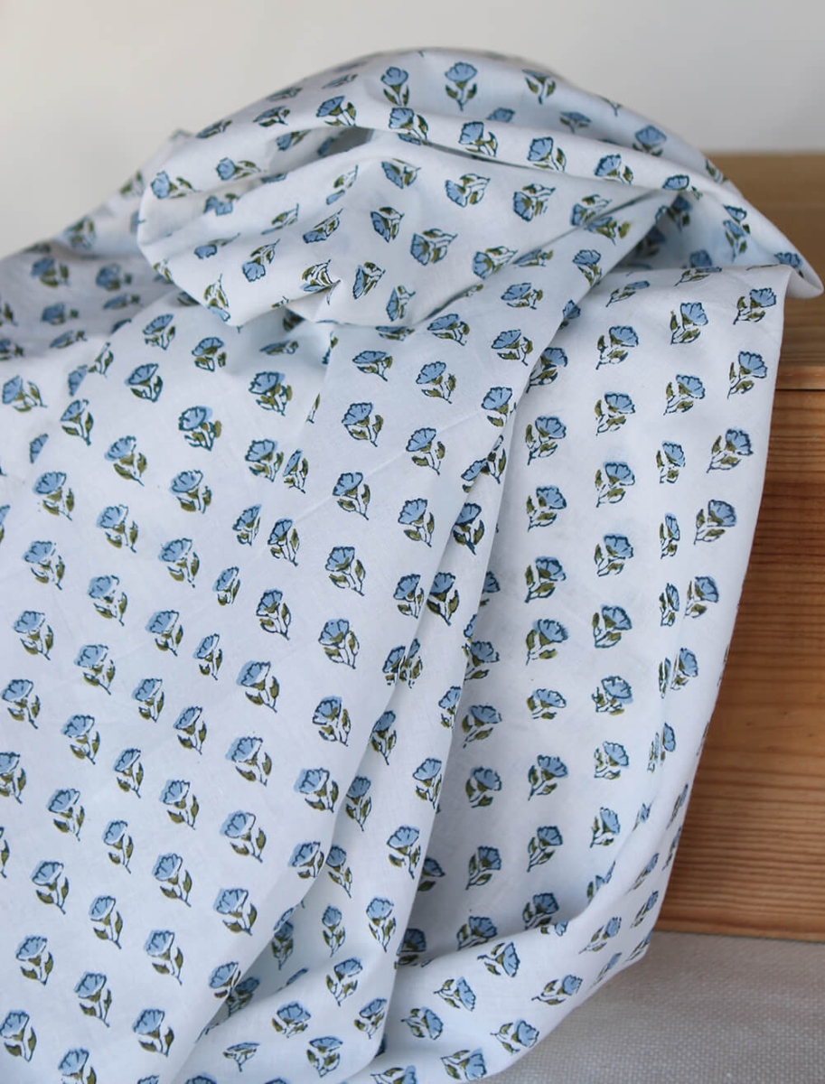 Anika B - Tissu indien coton hand block traditionnel