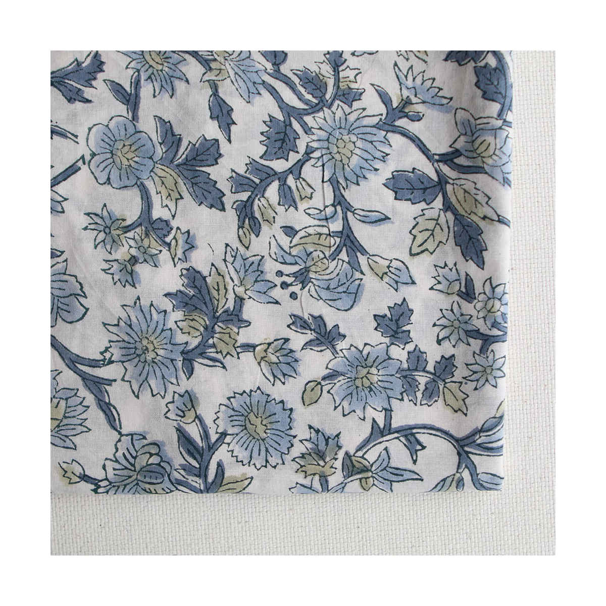 Tara - Tissu indien en coton imprimé main Hand Block