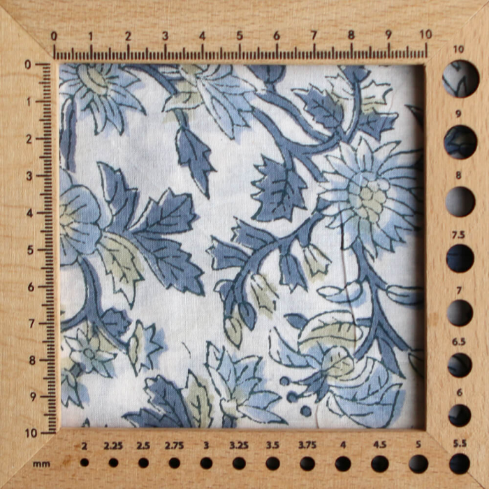 Tara - Tissu indien en coton imprimé main Hand Block