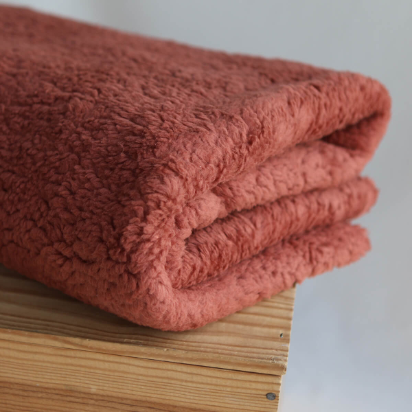 Colby - Fausse fourrure / Moumoute / Sherpa de coton rouille clair 2