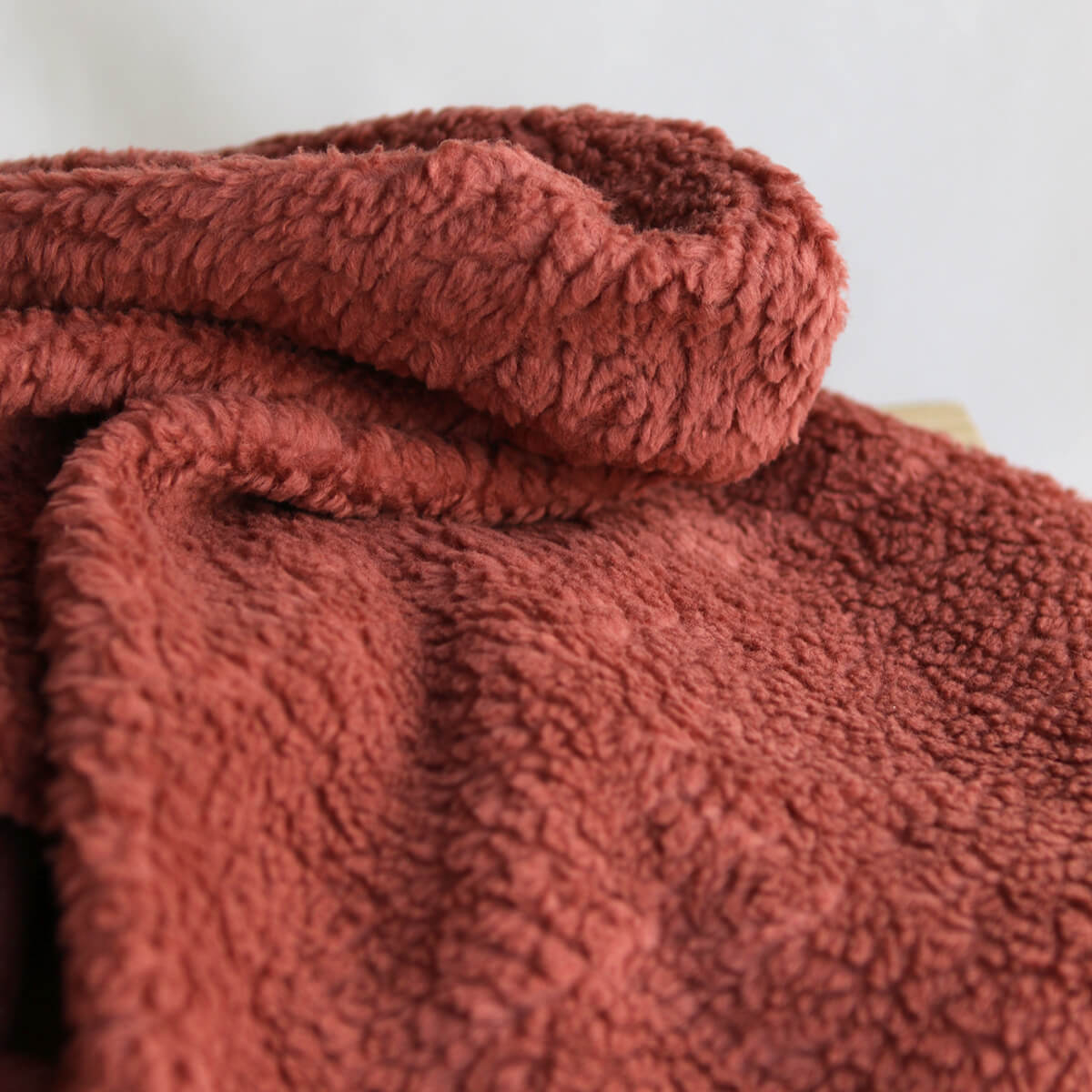 Colby - Fausse fourrure / Moumoute / Sherpa de coton rouille clair