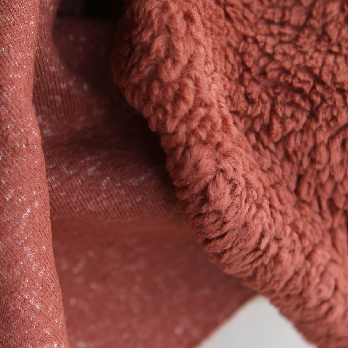 Colby - Fausse fourrure / Moumoute / Sherpa de coton rouille clair