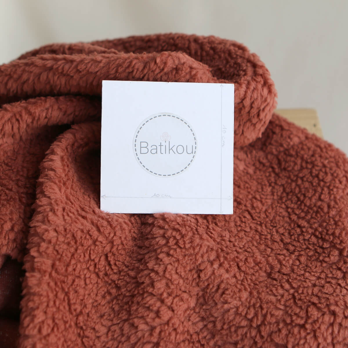 Colby - Fausse fourrure / Moumoute / Sherpa de coton rouille clair