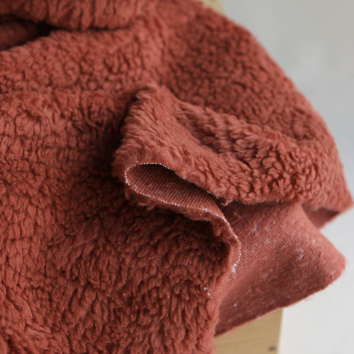 Colby - Fausse fourrure / Moumoute / Sherpa de coton rouille clair