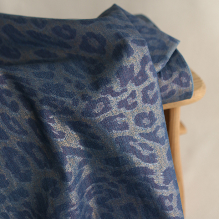 Jean denim léger coton 120gr imprimé foil Graou