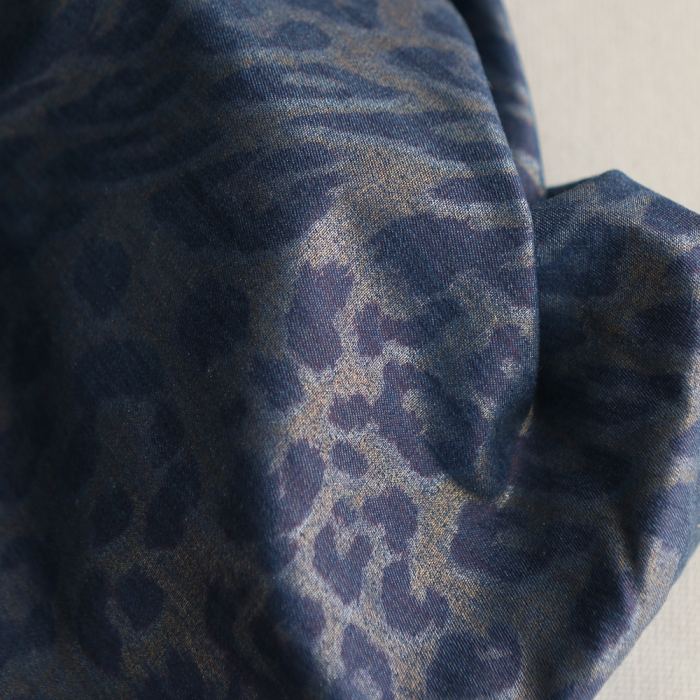 Jean denim léger coton 120gr imprimé foil Graou