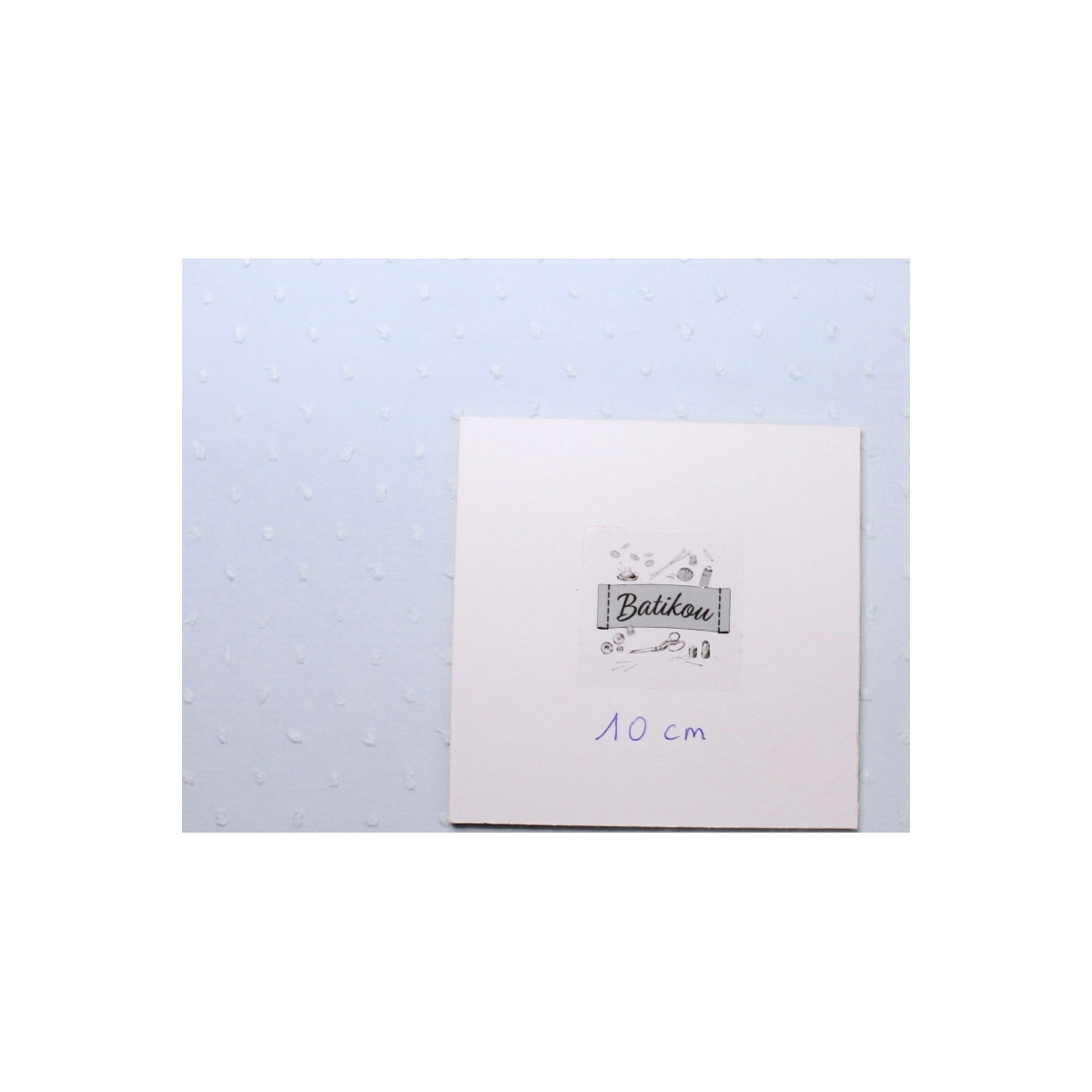 Plumetis de coton coloris Bleu poudré