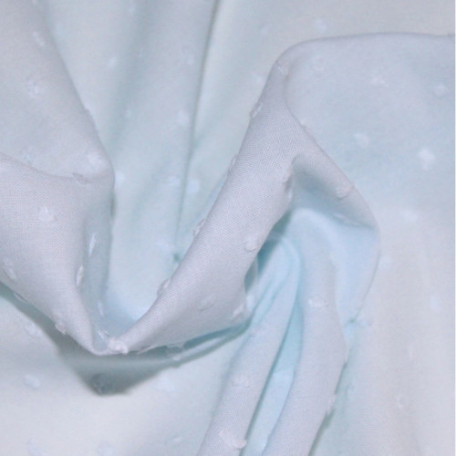 Plumetis de coton coloris Bleu poudré