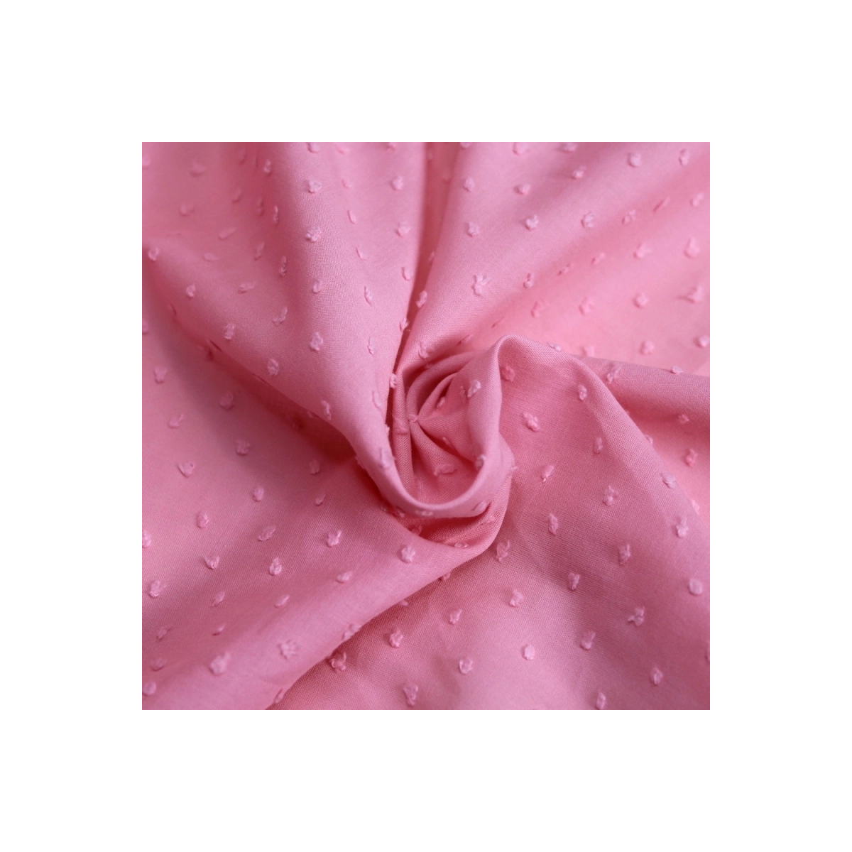 Plumetis de coton coloris Sorbet Fraise