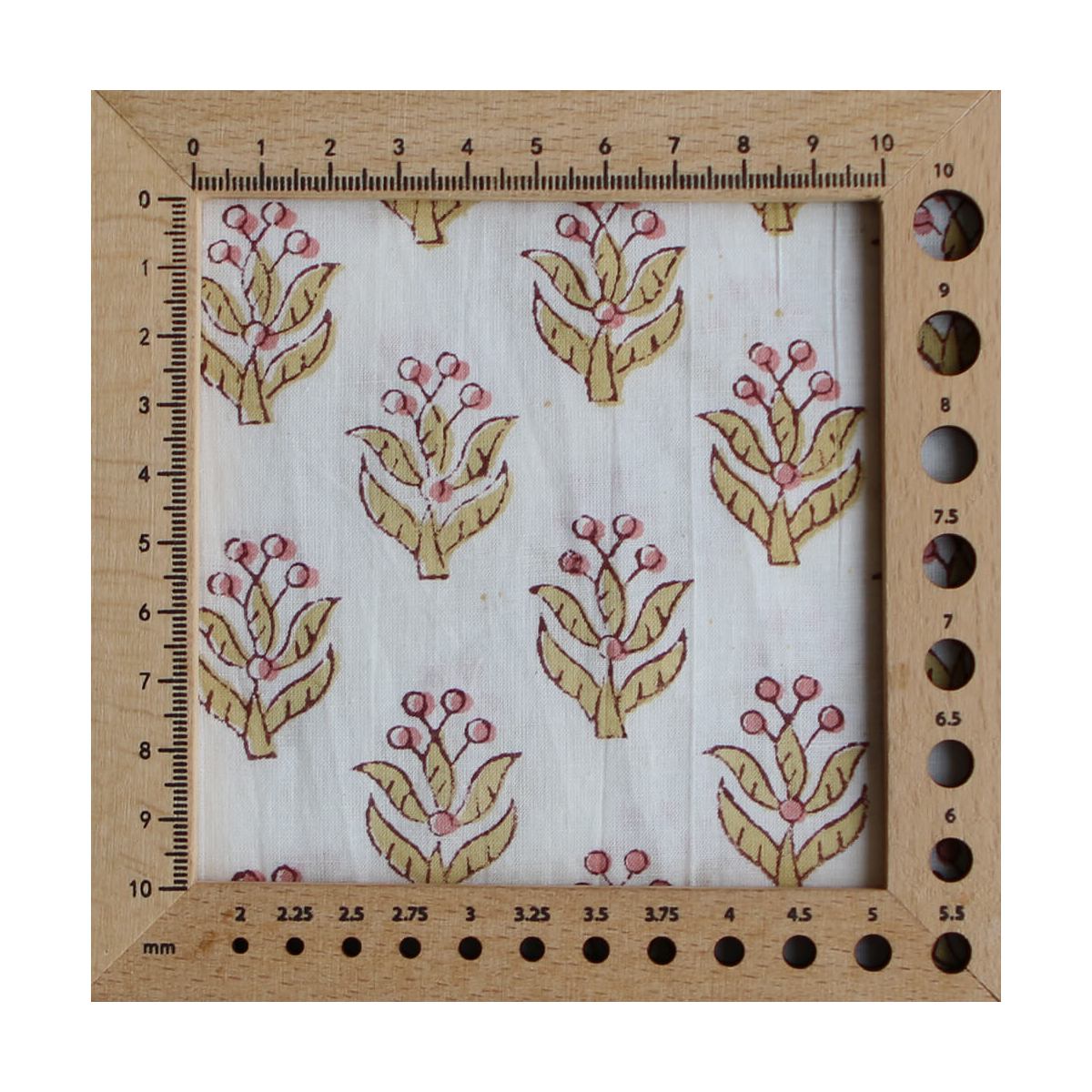 Madhavi B - Tissu indien en coton imprimé main Hand Block