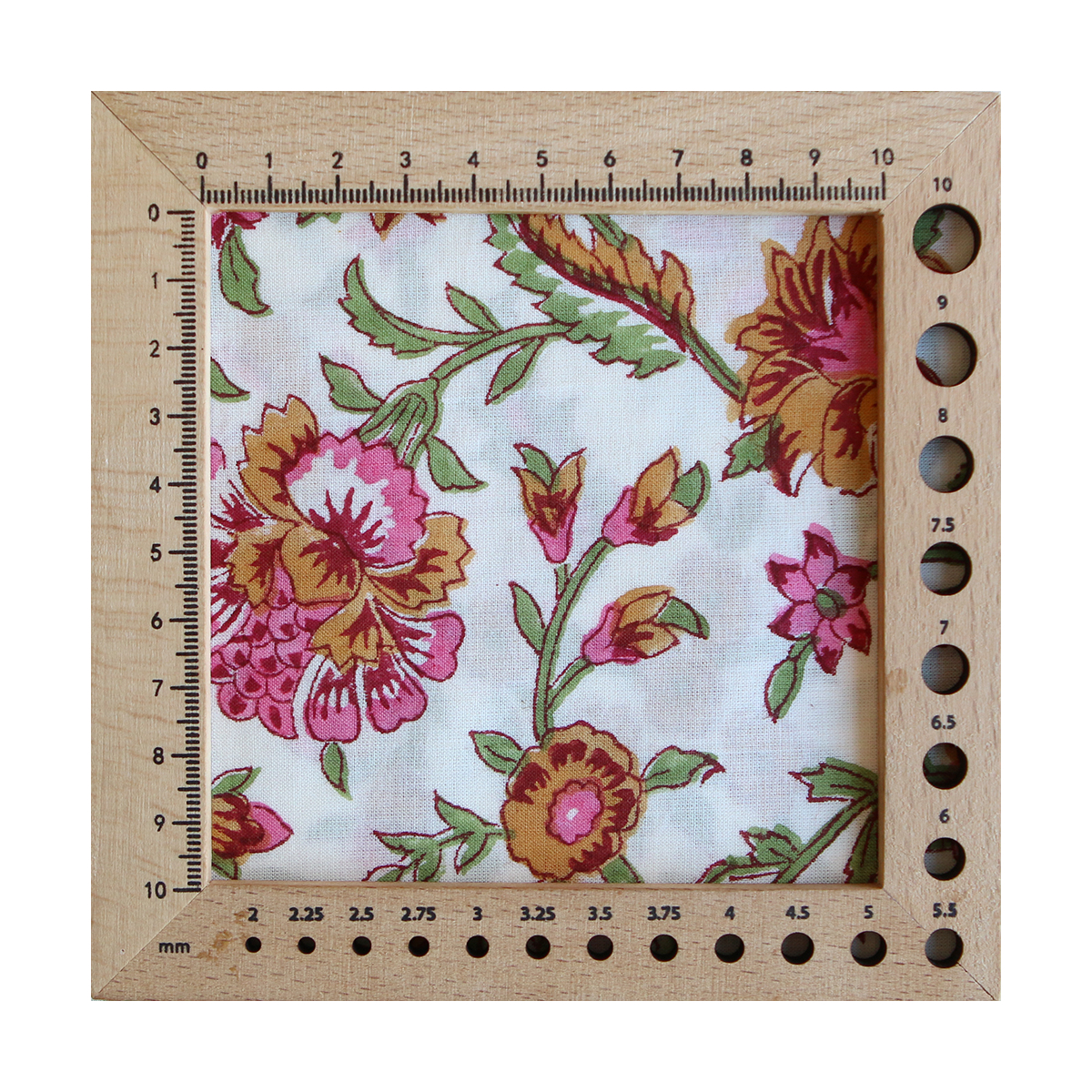 Jamila - Tissu indien en coton imprimé main Hand Block