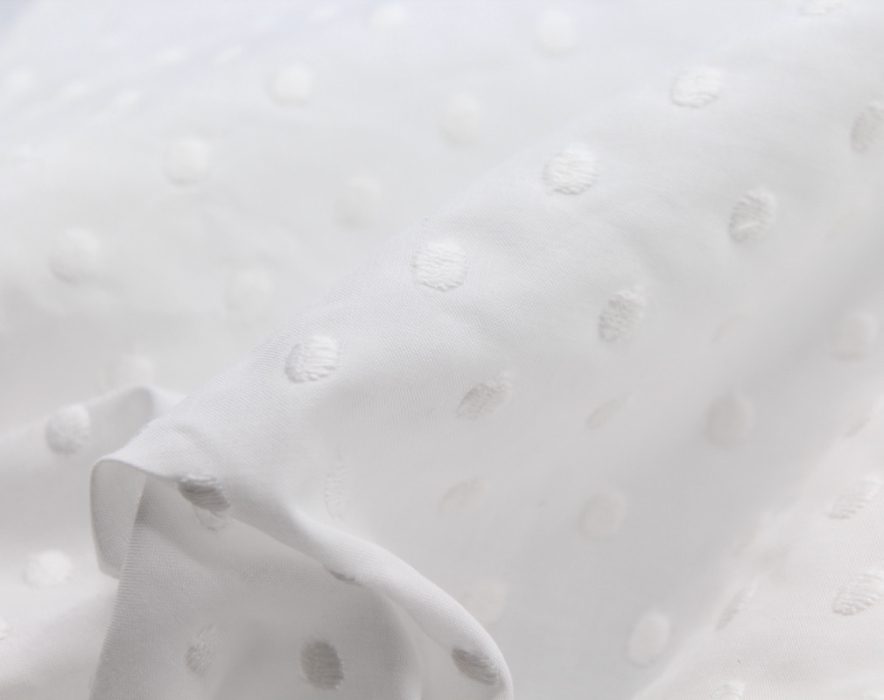 Broderie anglaise coton coloris BLANC