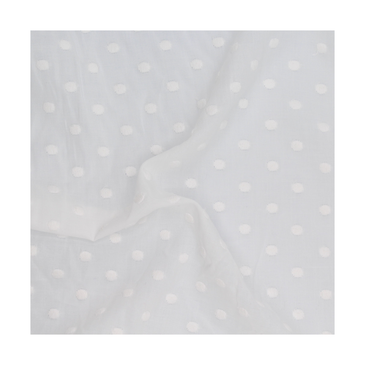 Broderie anglaise coton coloris BLANC