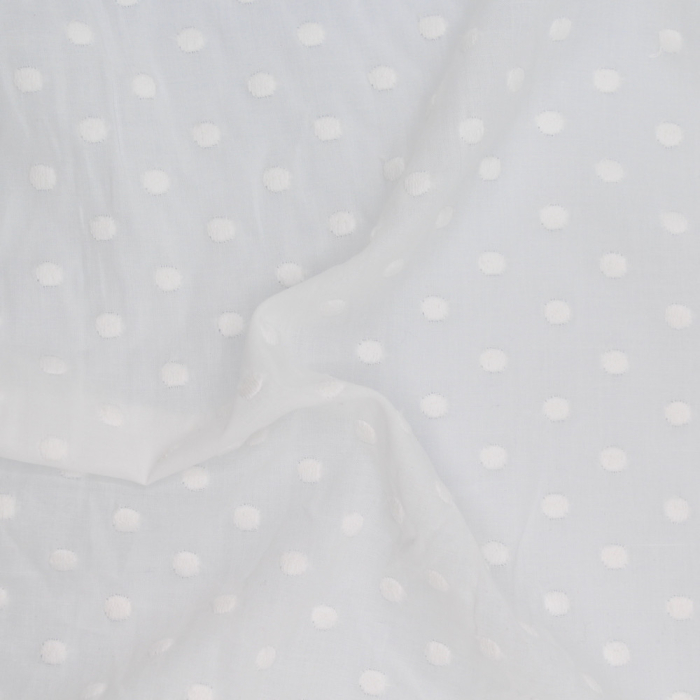 Broderie anglaise coton coloris BLANC