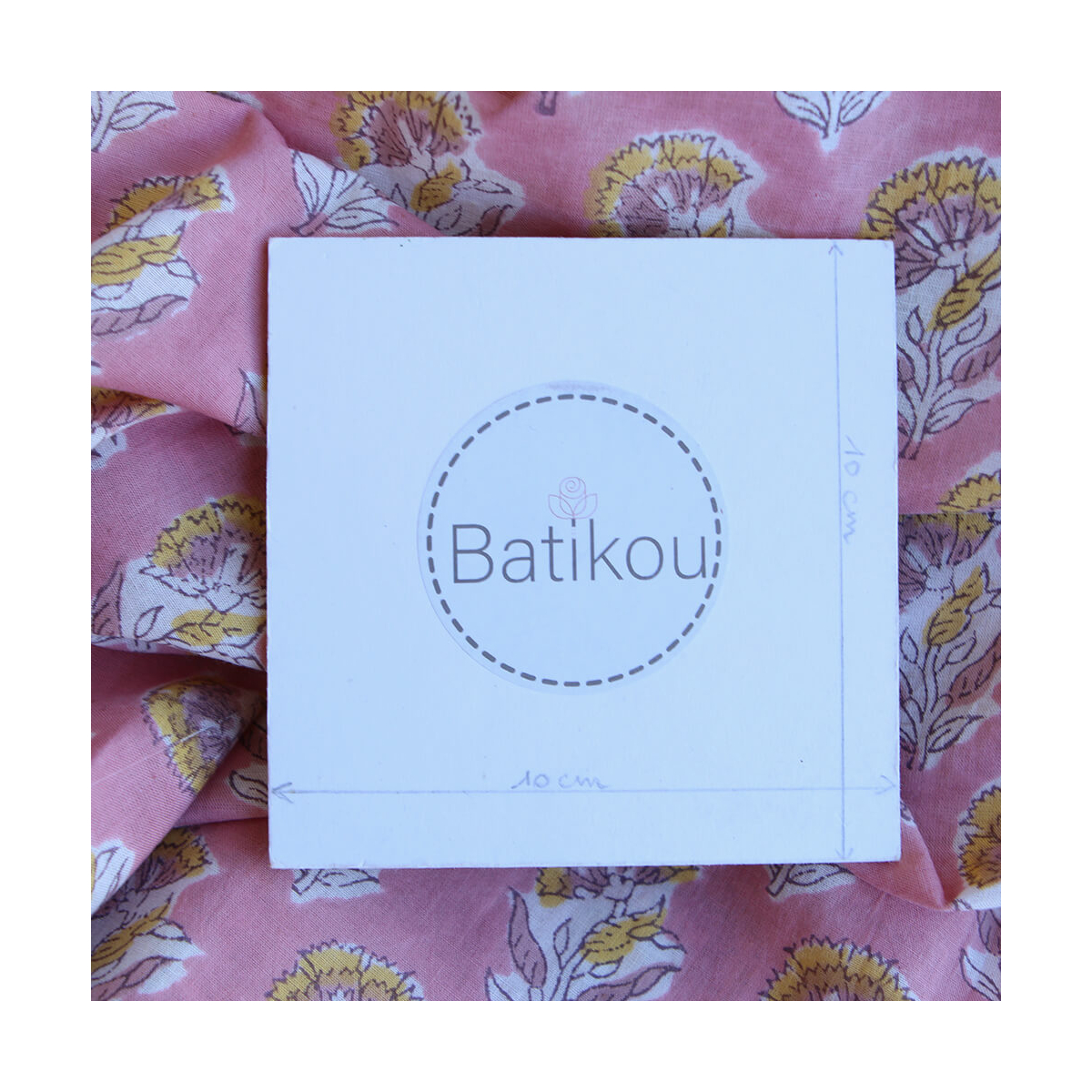 Ishara - Tissu indien en coton imprimé main Hand Block