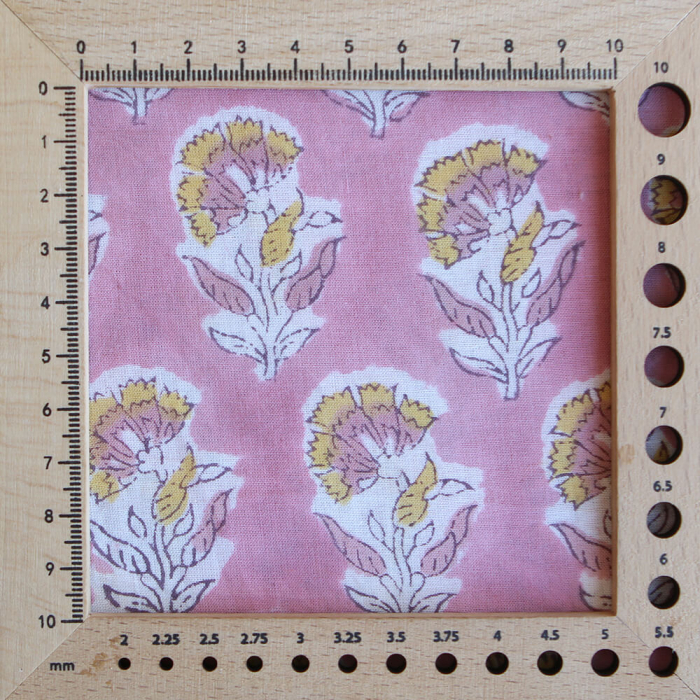 Ishara - Tissu indien en coton imprimé main Hand Block