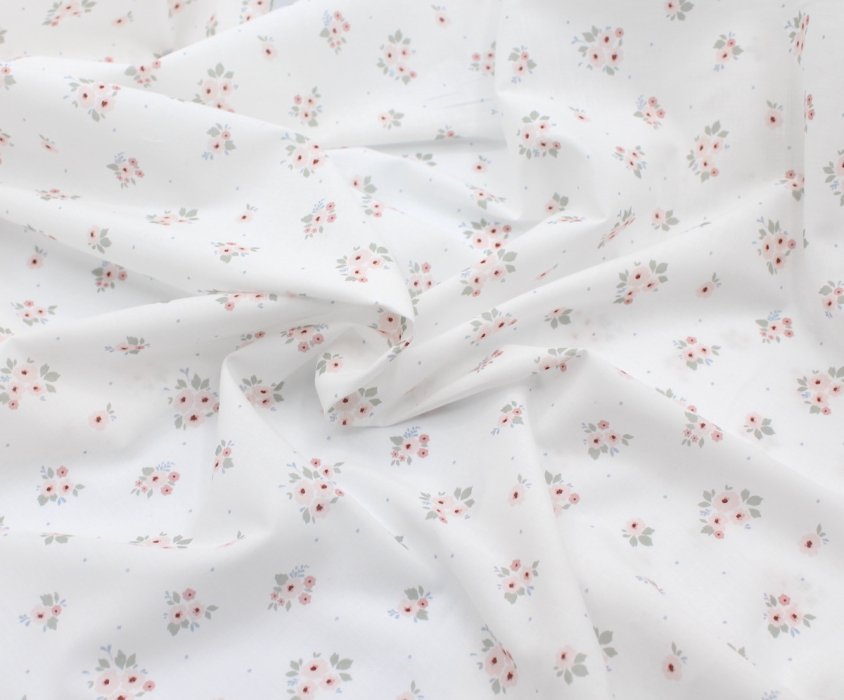 ROZEN - Batiste de coton BIO imprimé exclusif / SILKYNE