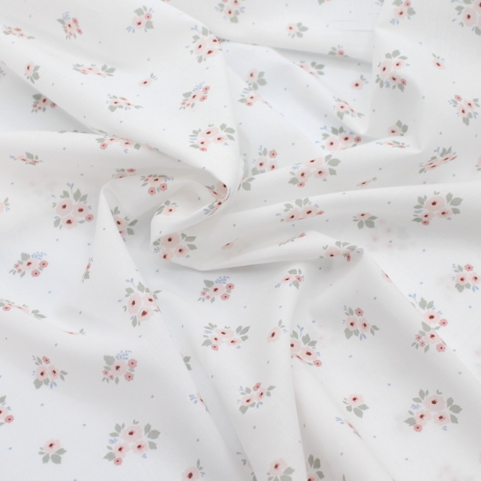 ROZEN - Batiste de coton BIO imprimé exclusif / SILKYNE