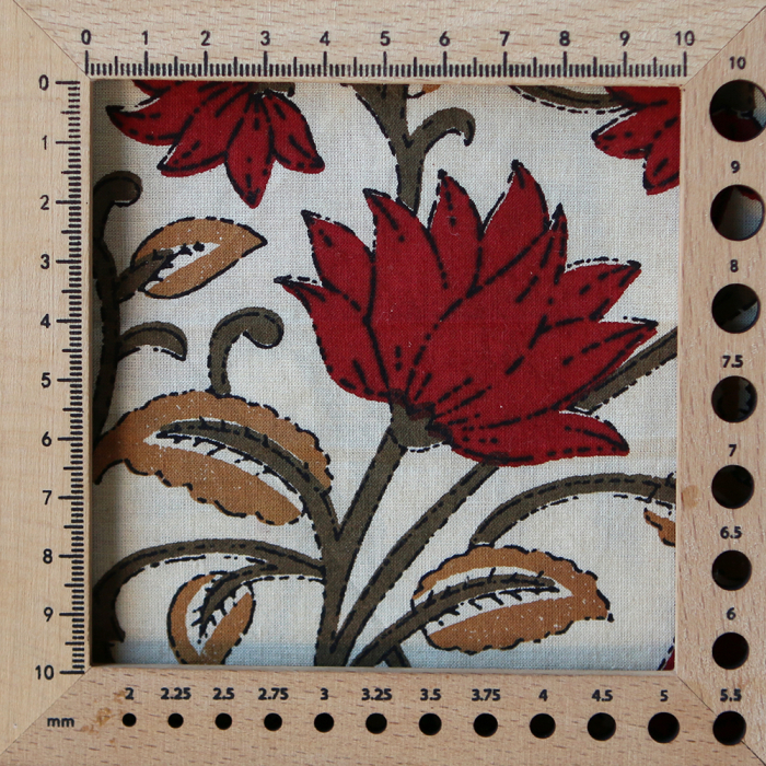 Shaivan - Tissu indien en coton imprimé main Hand Block