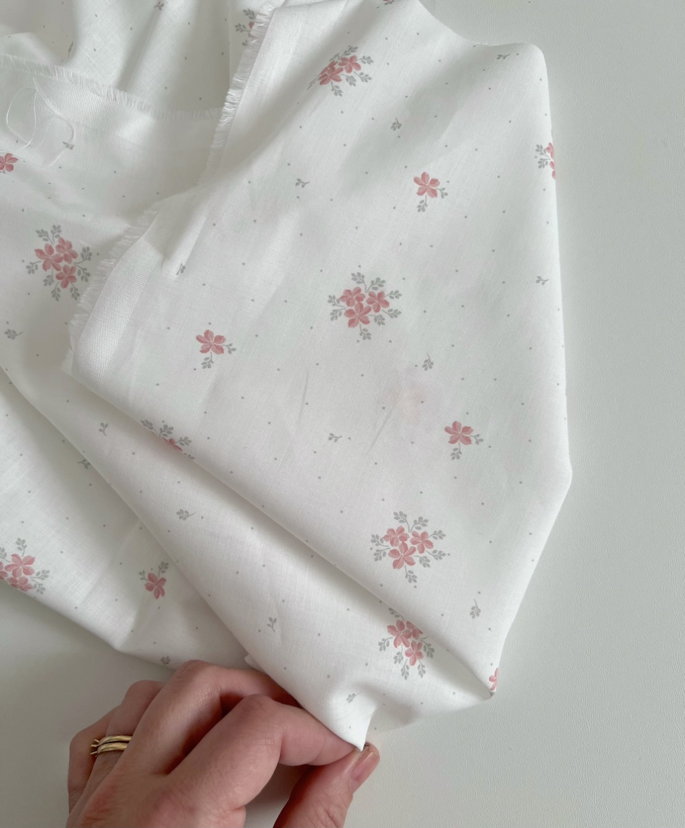 Beth - Batiste de coton BIO imprimé exclusif rose vert / SILKYNE Batikou - 4