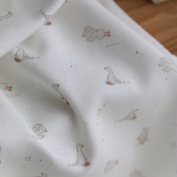 Anatole - Tissu sergé / twill fin coton organique imprimé petites oies