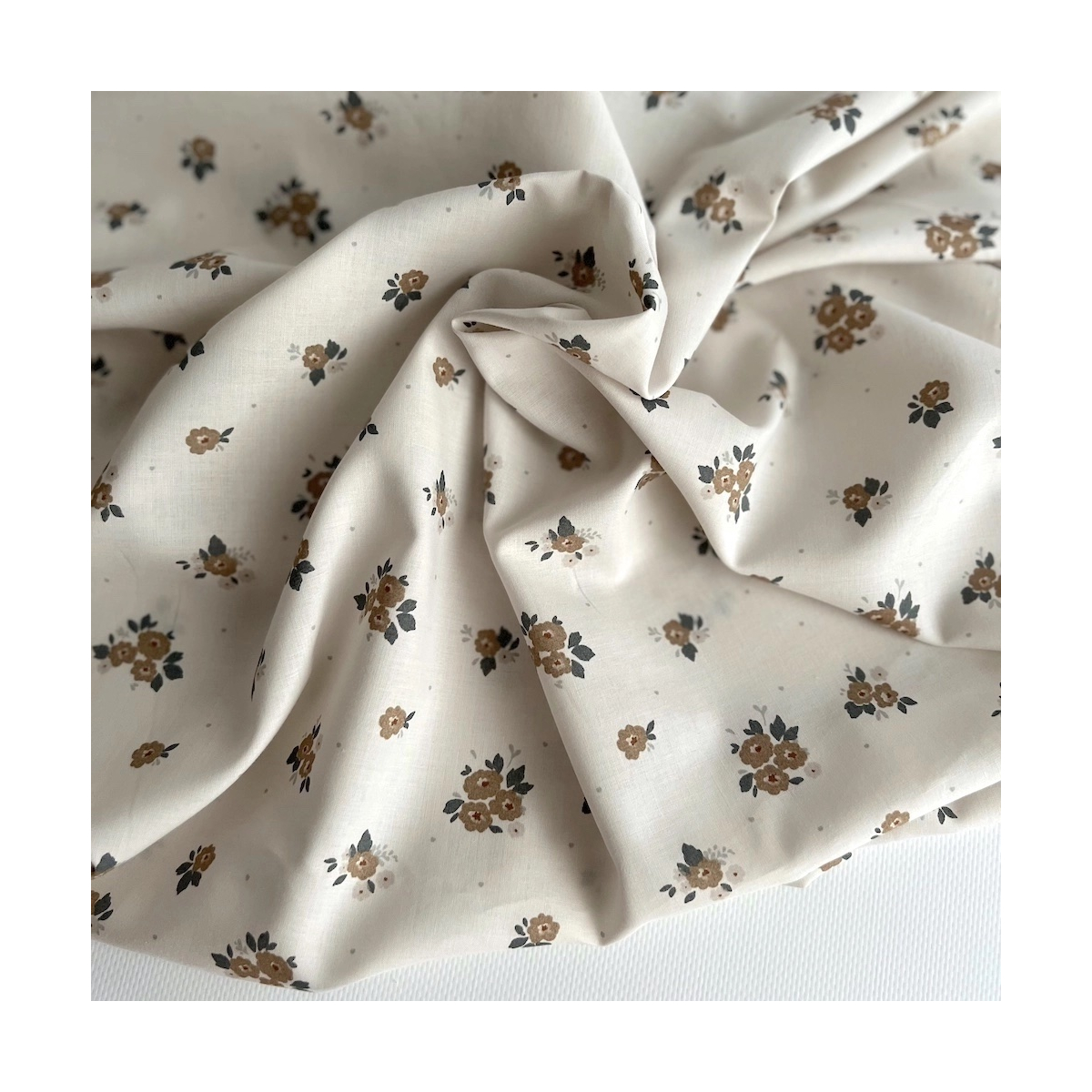 ROZEN - Batiste de coton BIO imprimé exclusif Rozen forêt / SILKYNE