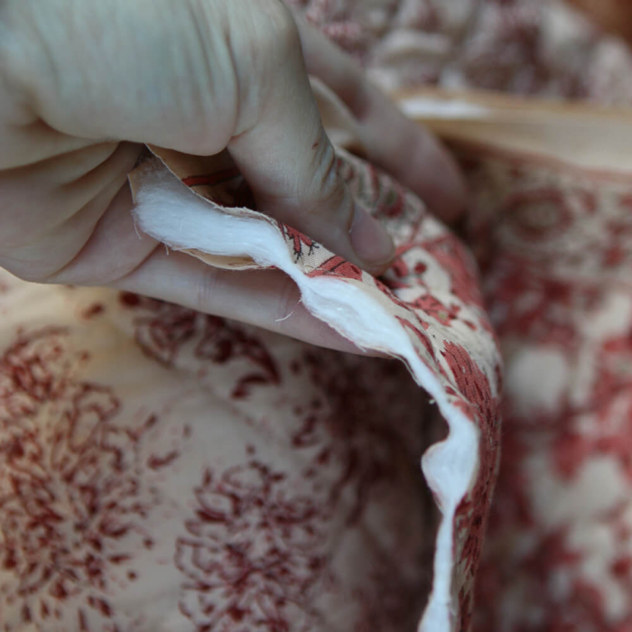 Anjali - Tissu indien matelassé double face coton hand block largeur 100cm