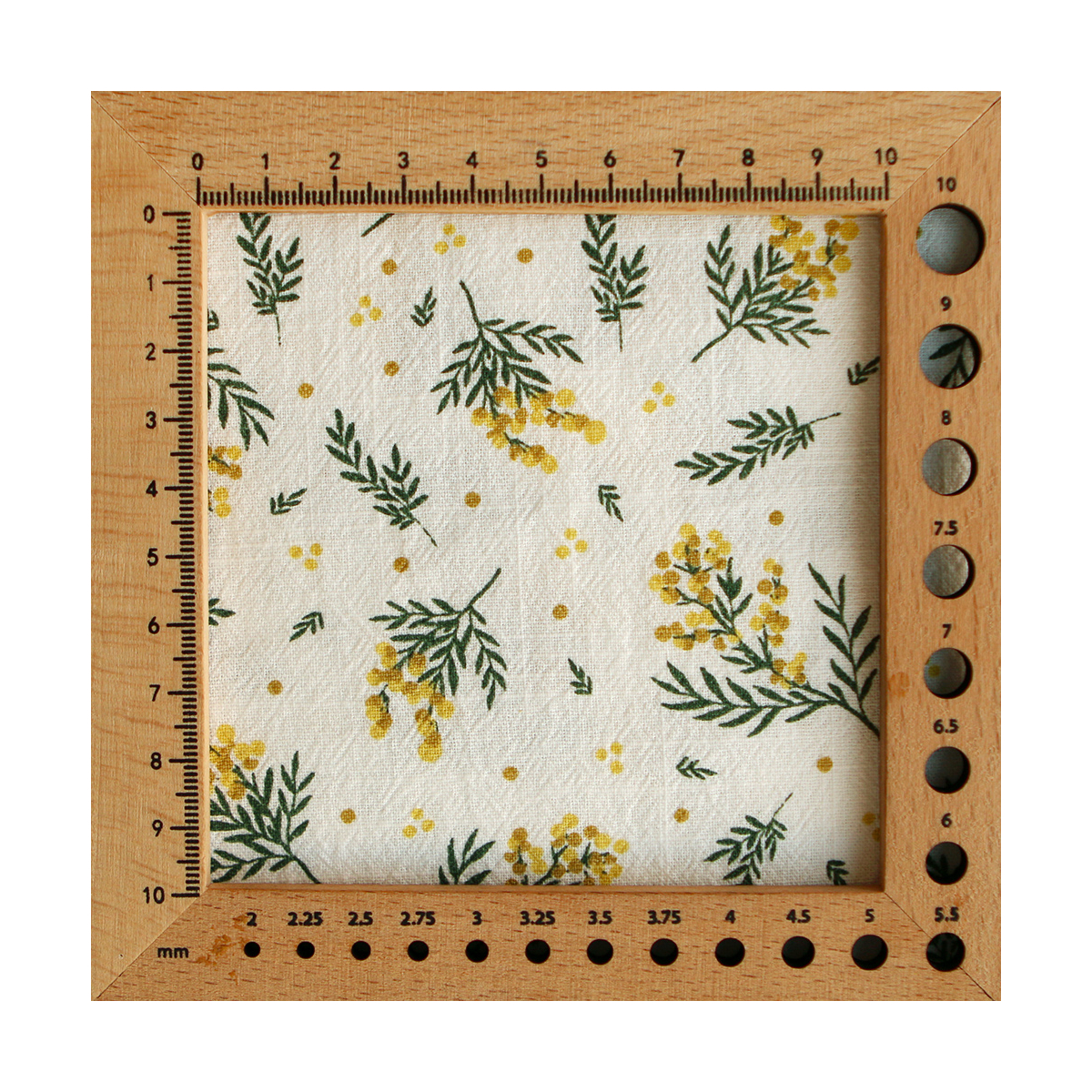 Mimosa - Coton lavé bio motif exclusif mimosa