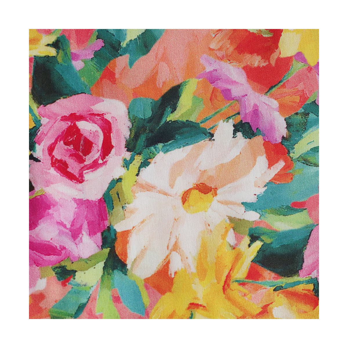 Manon - Viscose imprimé gros fleuri multicolore