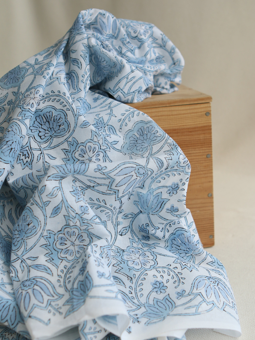 Amayra - Tissu indien coton hand block traditionnel