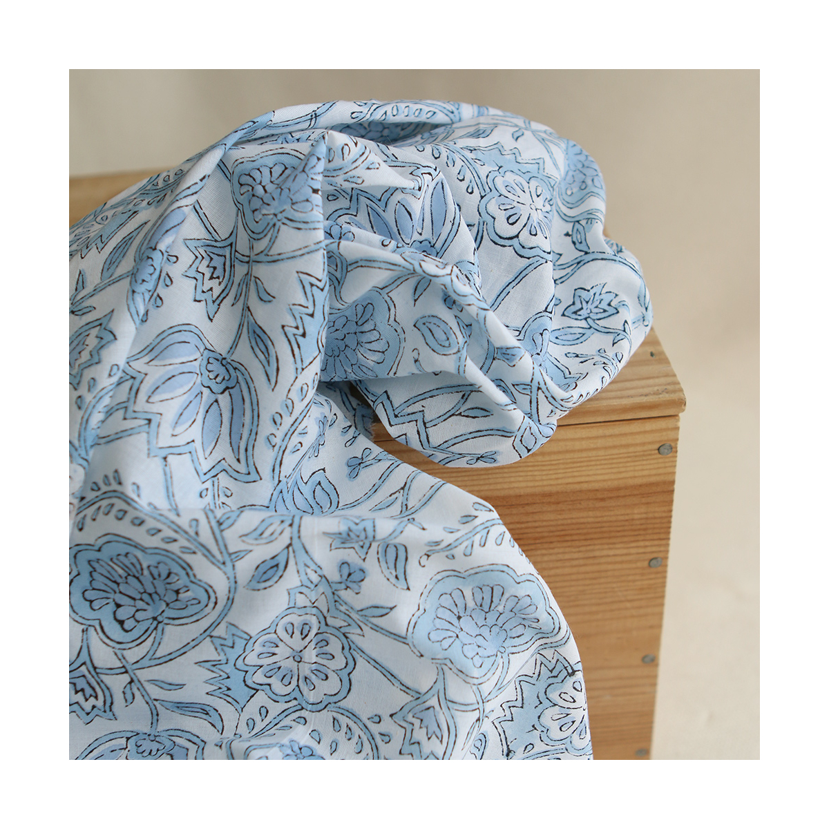 Amayra - Tissu indien coton hand block traditionnel