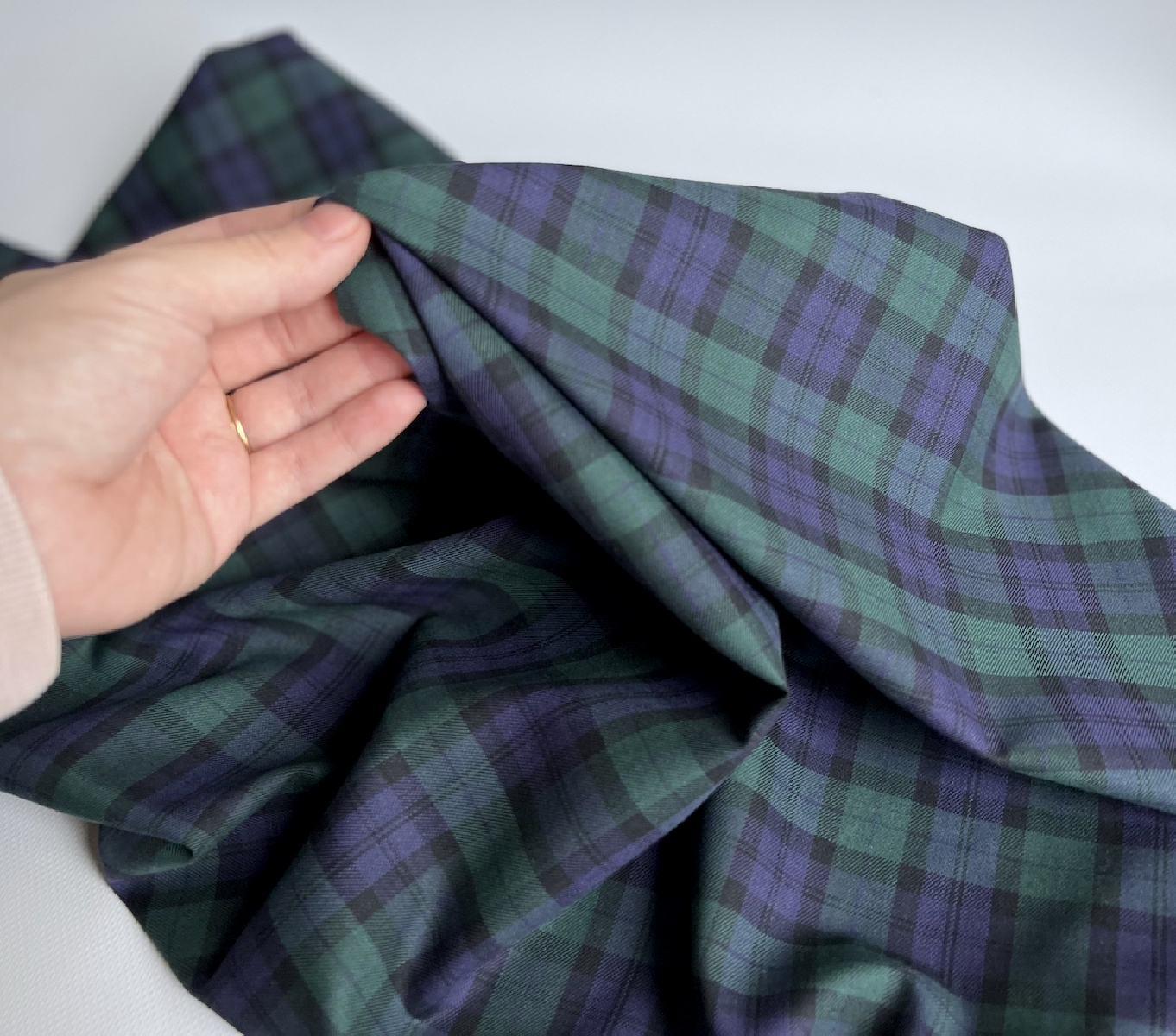 John - Tissu sergé de coton organique tartan Batikou - 2