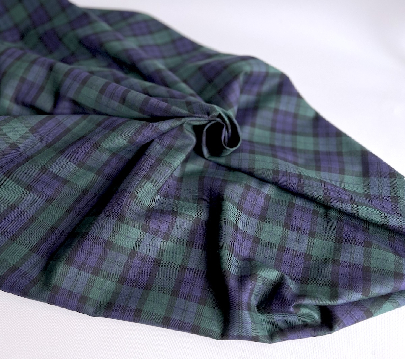 John - Tissu sergé de coton organique tartan Batikou - 5