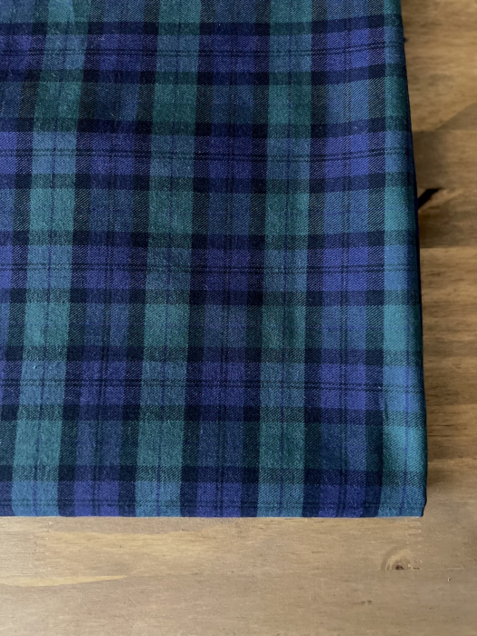 John - Tissu sergé de coton organique tartan