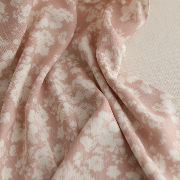 Carmella - Crêpe de viscose imprimé fleuri rose blush 2