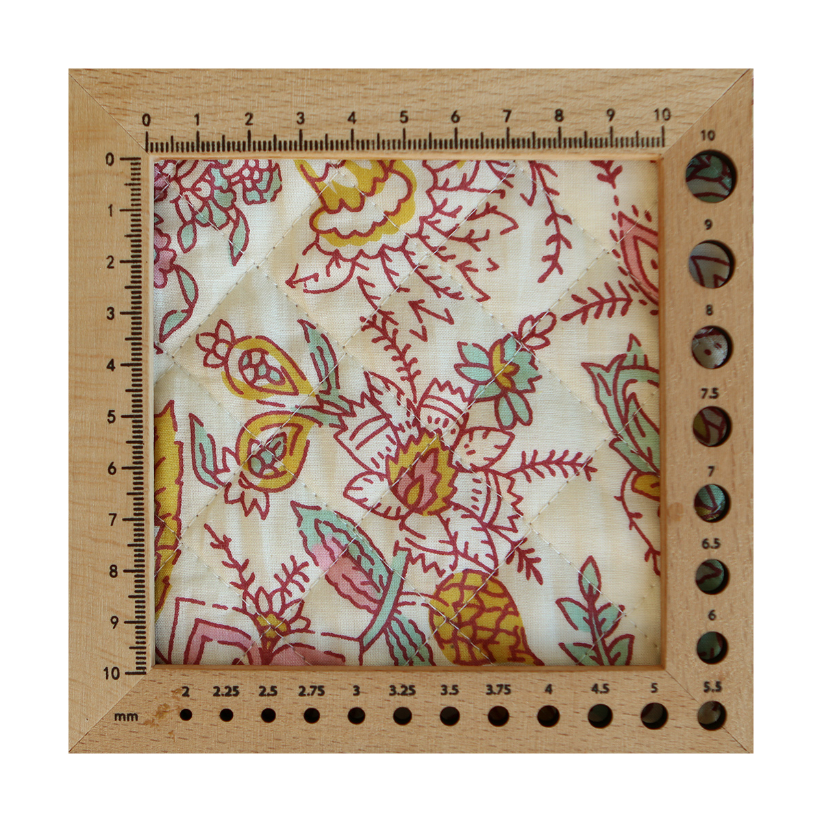 Naveen - Tissu indien matelassé double face coton hand block largeur 100cm