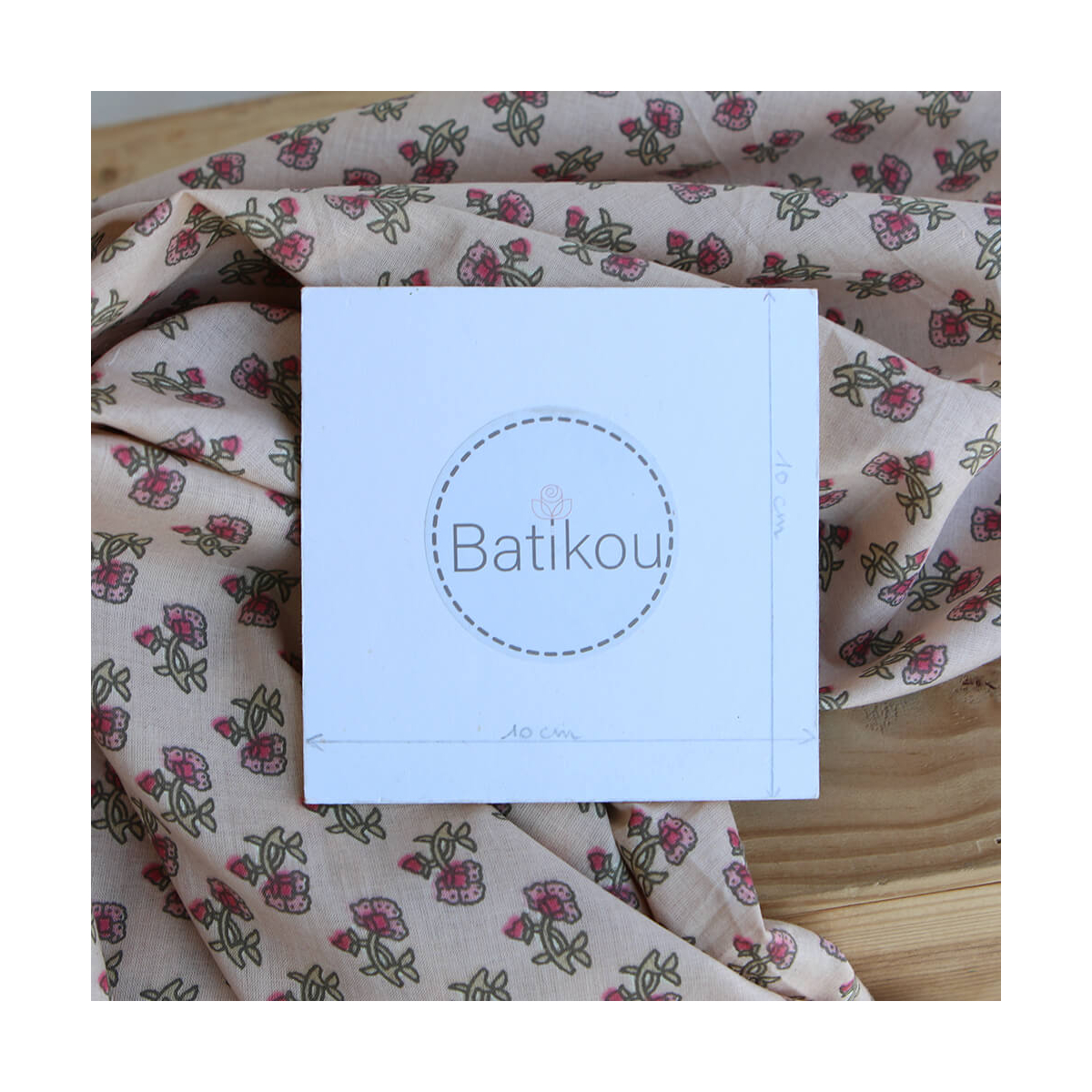 Indira B - Tissu indien en coton imprimé main Hand Block