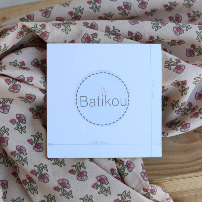 Indira B - Tissu indien en coton imprimé main Hand Block