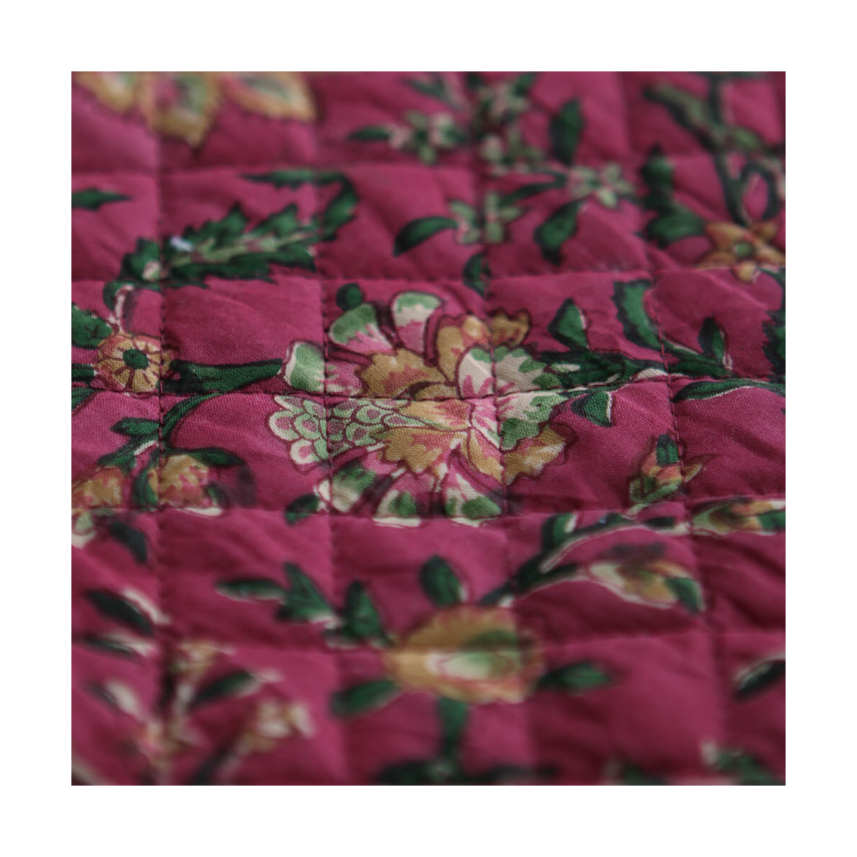 Sharmila - Tissu indien matelassé double face coton hand block largeur 100cm