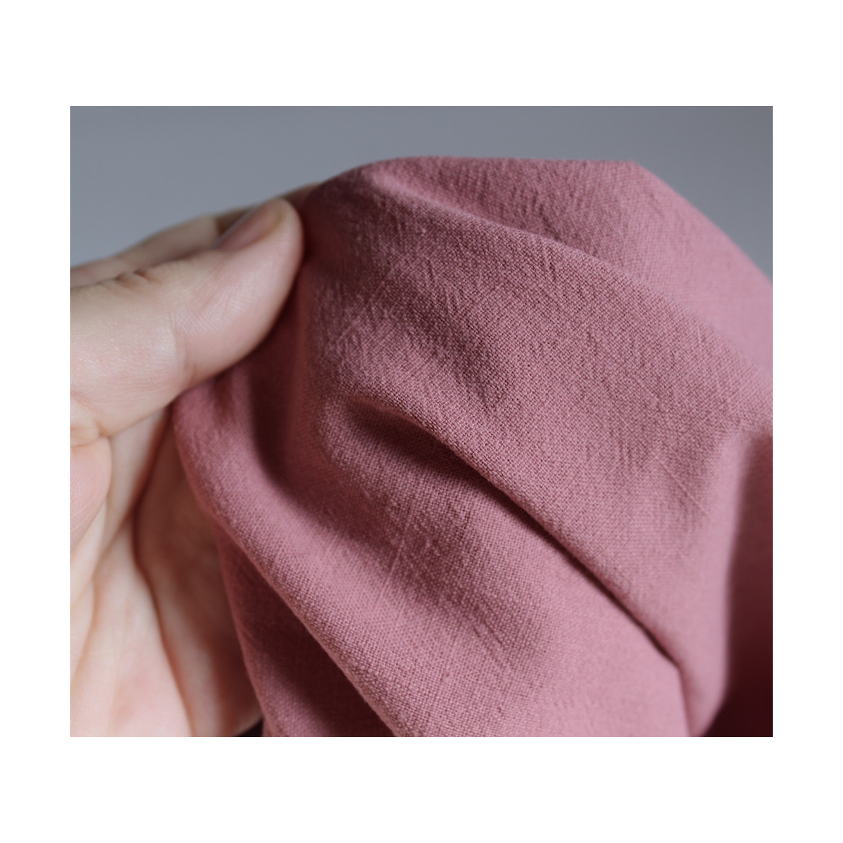 Coton lavé bio coloris bois de rose Qualité Oeko-tex - 2