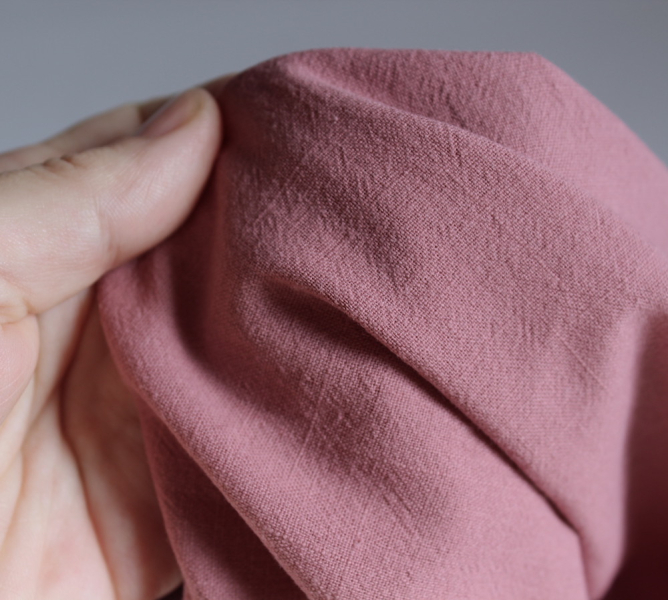 Coton lavé bio coloris bois de rose Qualité Oeko-tex - 1 2