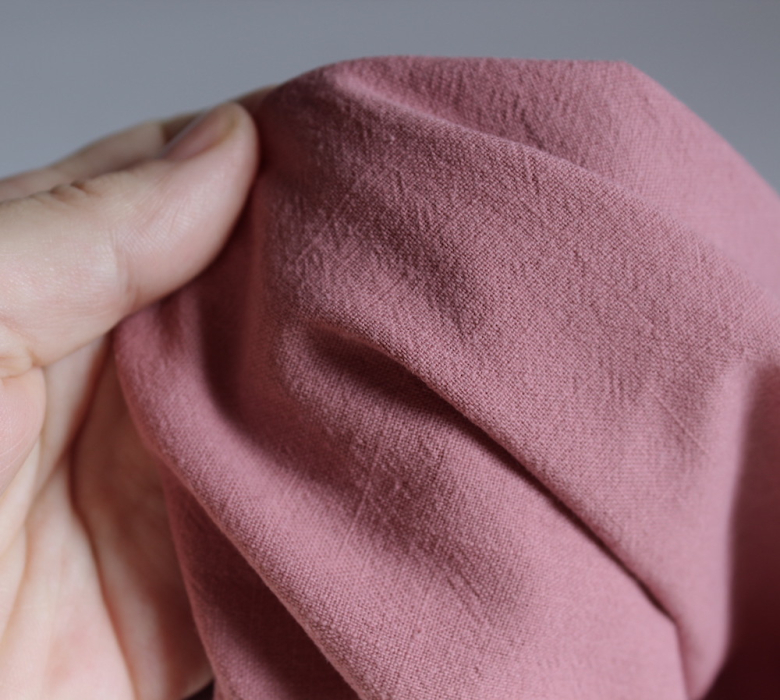 Coton lavé bio coloris bois de rose Qualité Oeko-tex - 2